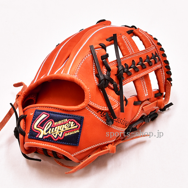 久保田スラッガー KSN-TA6 内野手用 Fオレンジ×ブラック紐 C-7835 軟式