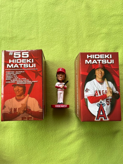 松井秀喜＃55 2010年エンジェルス球場配布ミニボブルヘッド人形