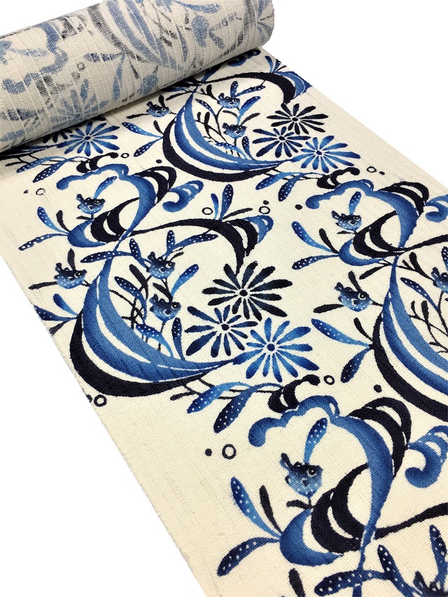 城間栄順 現代紅型の礎を切り開いた巨匠 作品名：海想｜着物セレクト