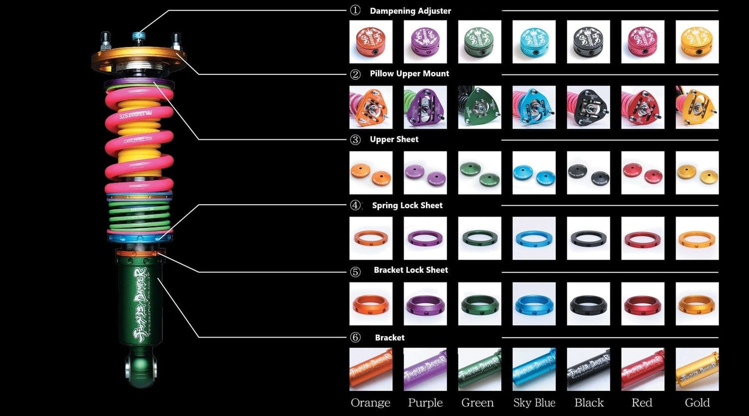 326POWER Chakuriki Coilovers for 2013-2020 Subaru BRZ (ZC6