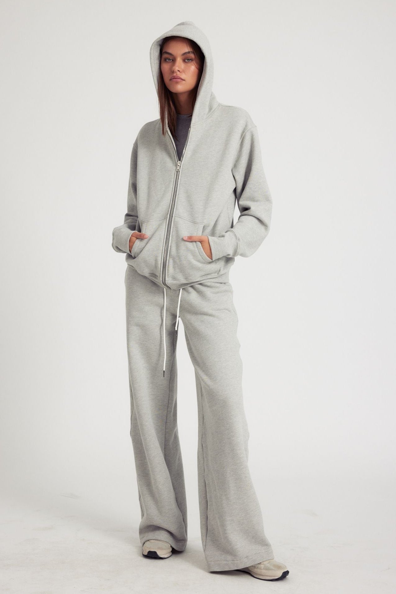 美波【PREMIUM☆APPAREL】373 ZIPUP HOODIE GRAY 美波【PREMIUM