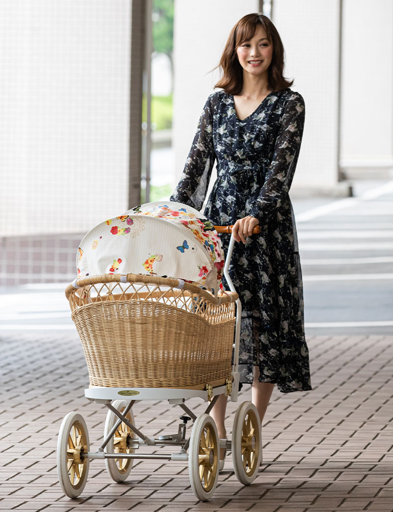 幌・車輪が選べる！ 二人乗り・室内使いOK！ 東京乳母車 プスプス