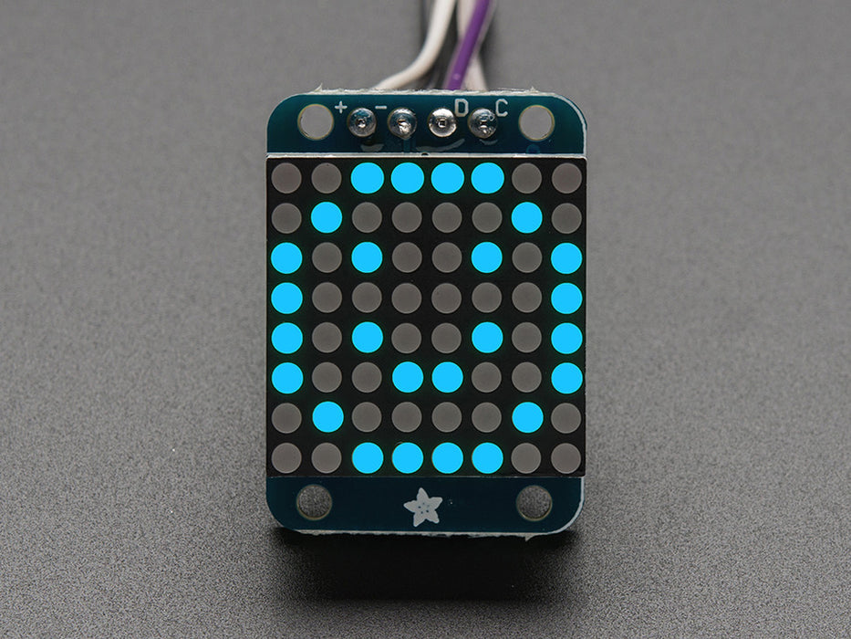 Adafruit I2C通信の8x8ミニLEDマトリックス基板（青色） — スイッチ