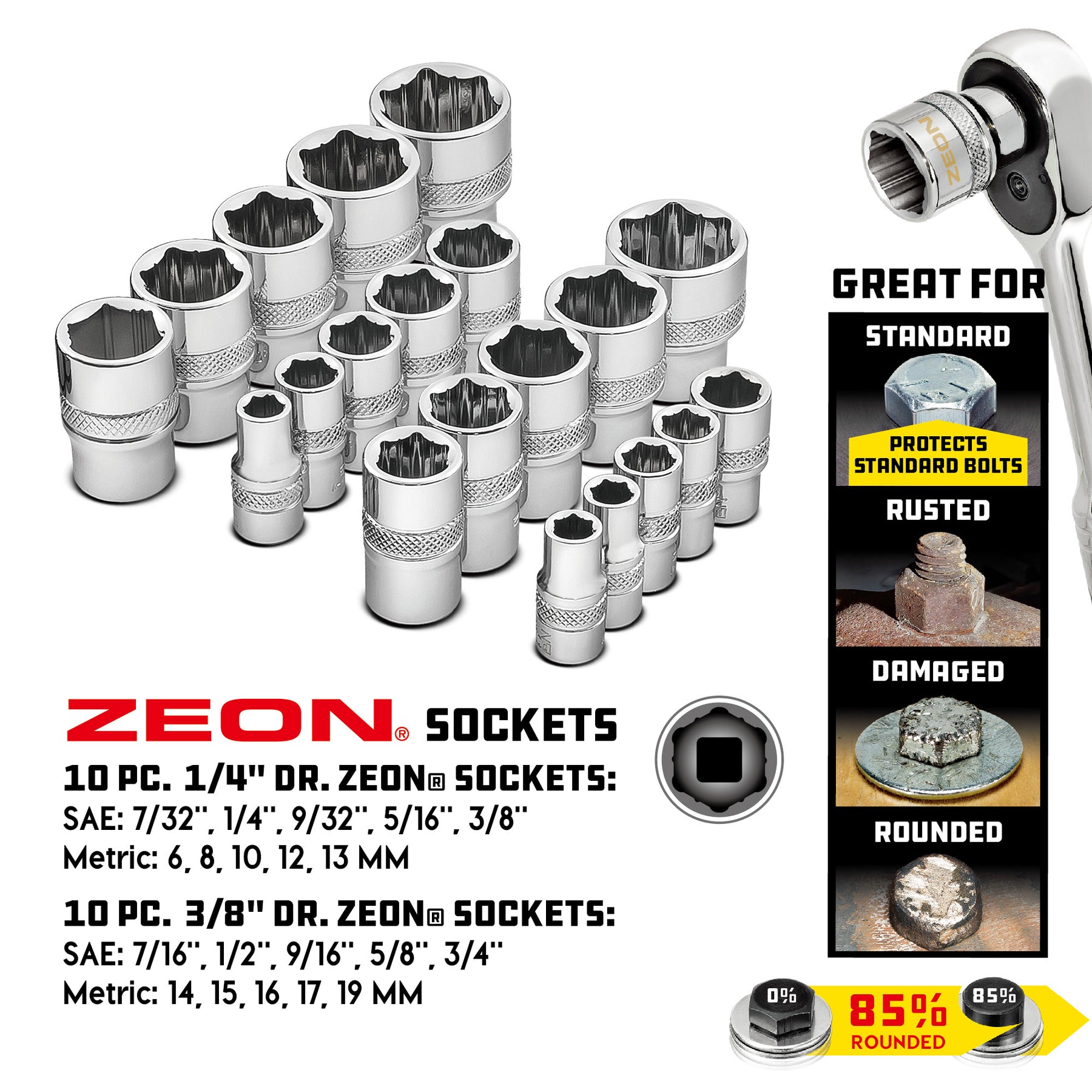 81 Piece Solutions Socket and Bit Set for Specialty and Damaged Fasten
