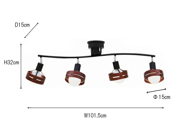 ARCHE（アーチェ）4灯スポットシーリングライト LT-5271 【INTERFORM