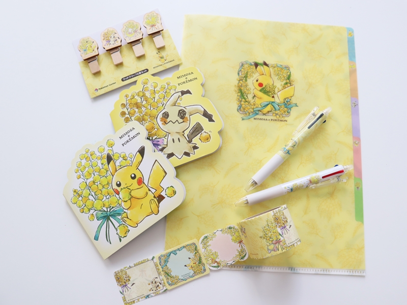 大人っぽい雰囲気なミモザの花束とピカチュウが主役の「モレスキン」の