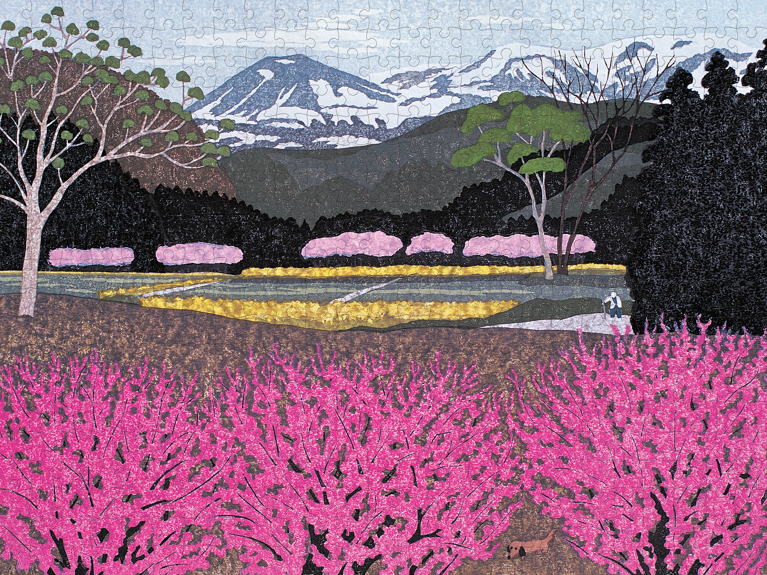 Kazuyuki Ohtsu: Flowers in Village 500-piece Jigsaw Puzzle