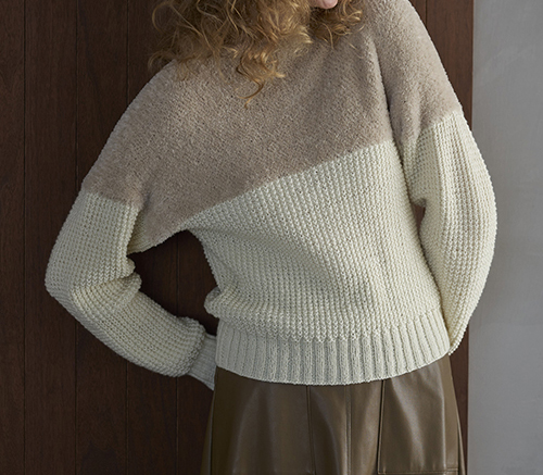 ヨークファーのセーター｜編み物キット | 毛糸のプロショップ ポプラ本店