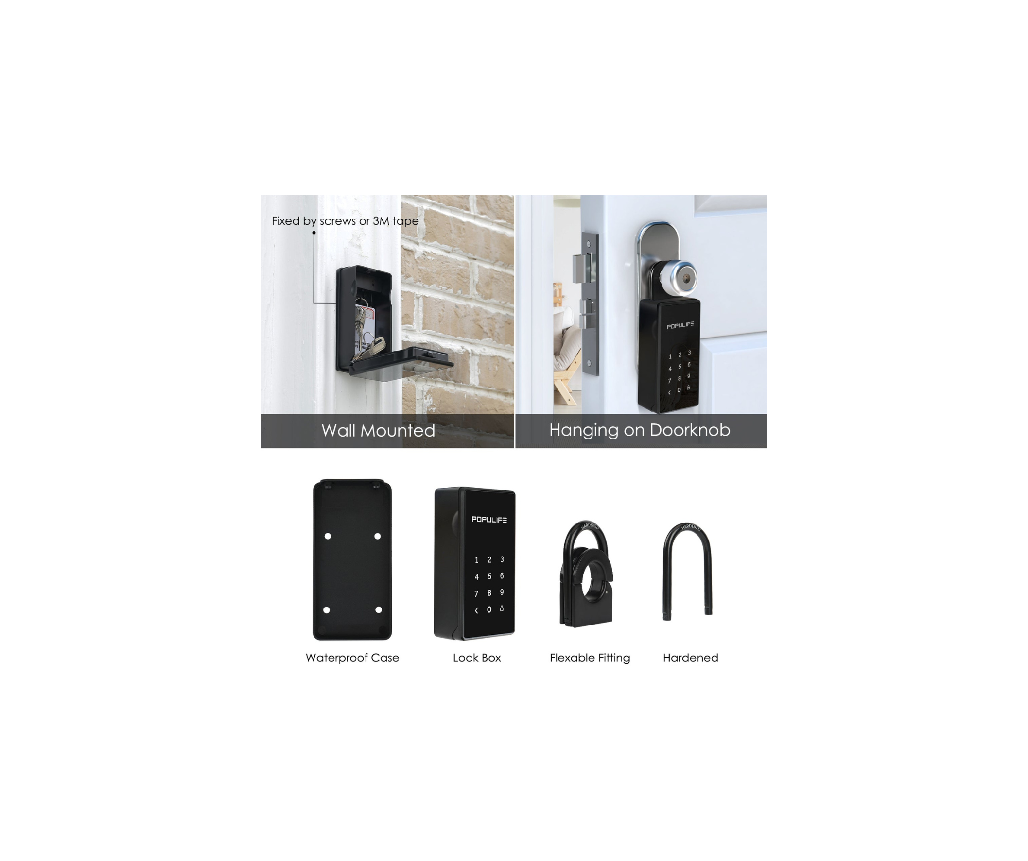 Populife スマート キーボックス プロ (オンライン バージョン) - 安全