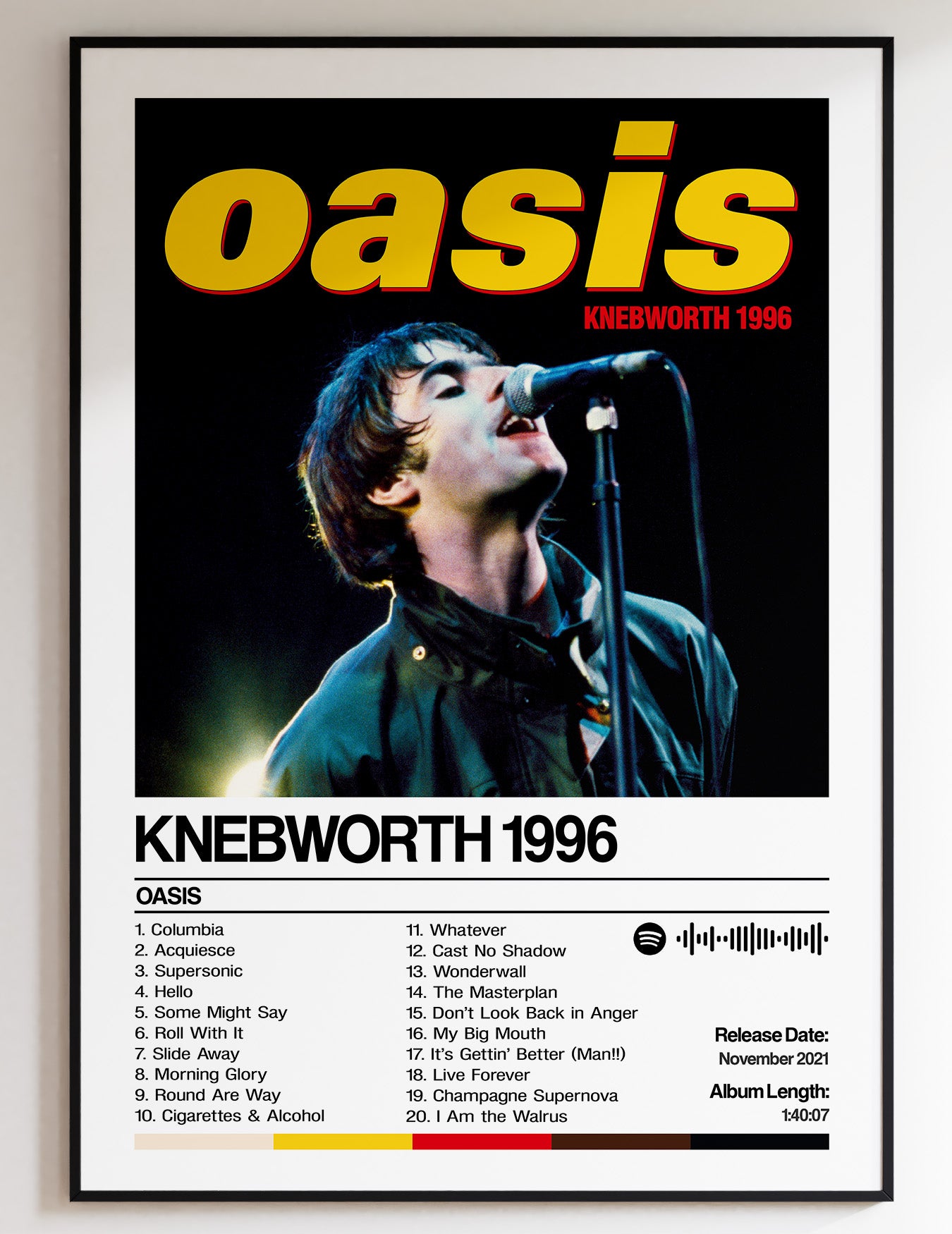 Oasis - Knebworth 1996 | Custom Album Artwork Print | Unique