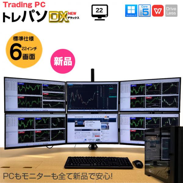 ⑤Windows10テレワーク用22インチモニター付きデスクトップPCセット
