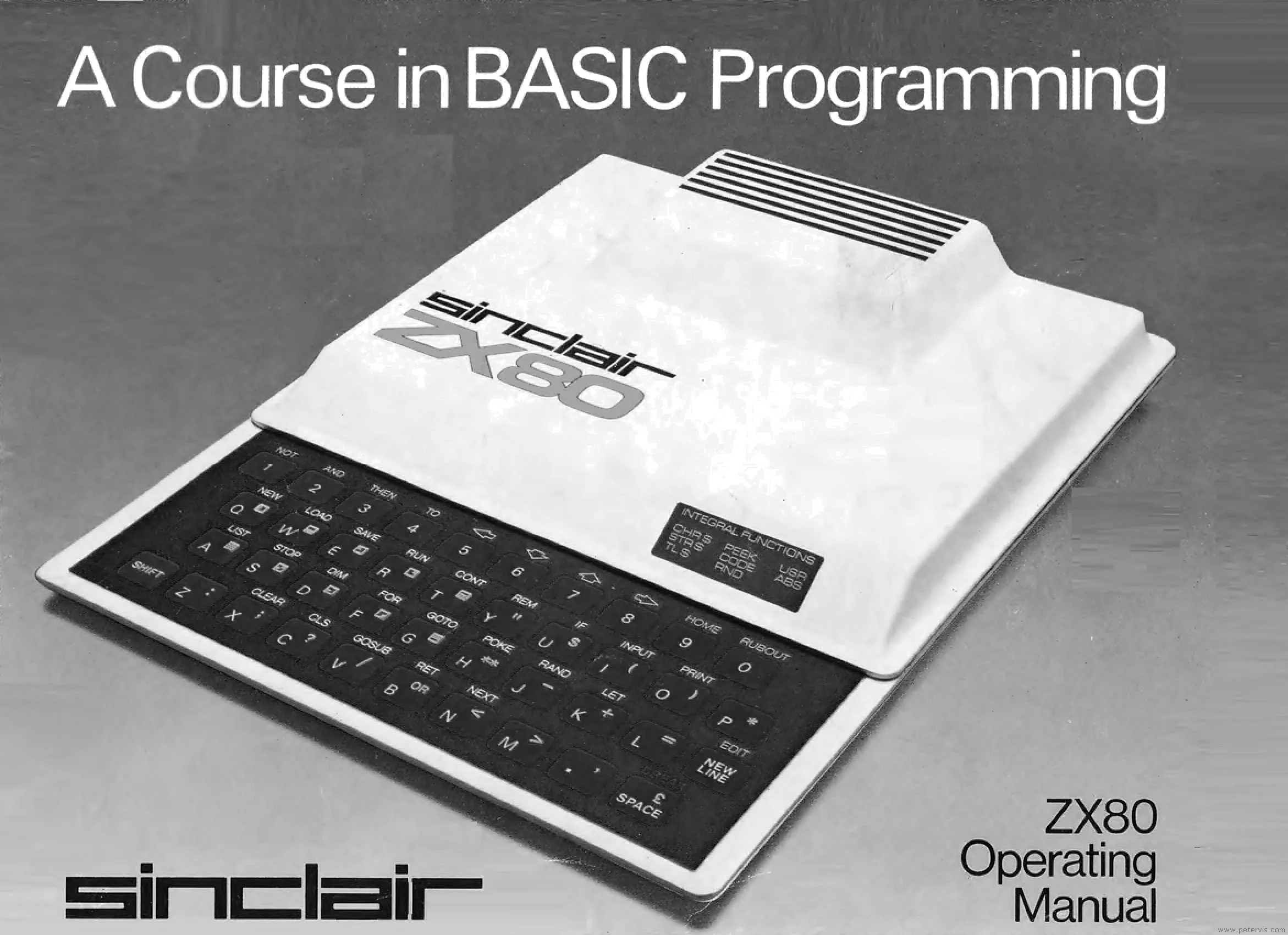 Sinclair ZX80 User Manual