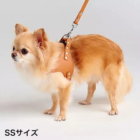 Porta ポルタ ソフトレザーベストハーネス SS キャメル | ペティオ