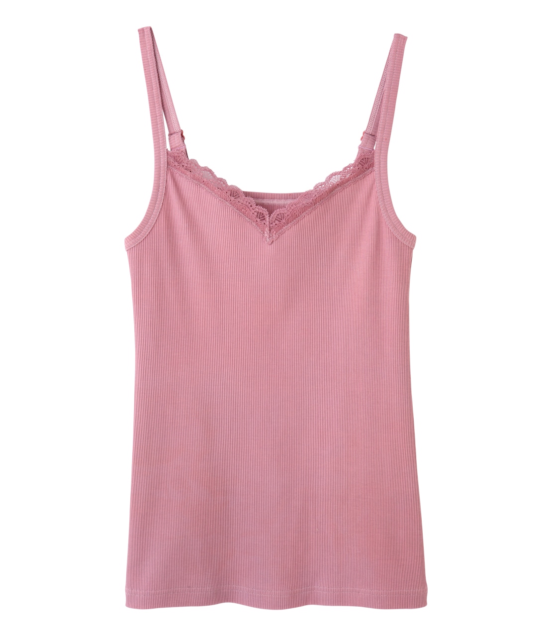 コットンミックスリブキャミソール(S ローズピンク): PEACH JOHN