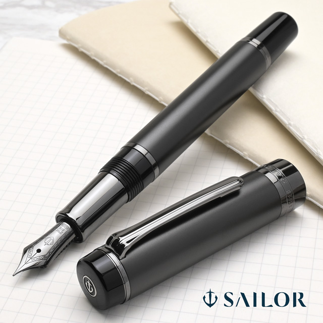 SAILOR セーラー万年筆 ボールペン CYLINT マットブラックステンレス