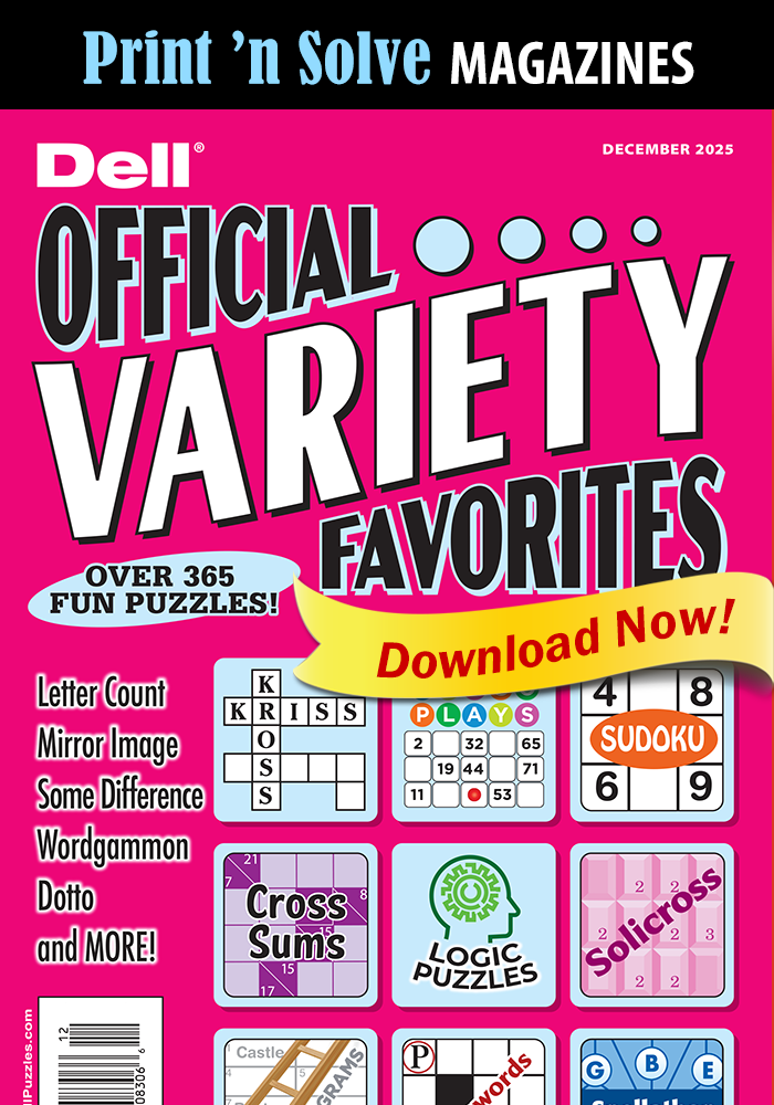 Print 'n Solve Magazines: Dell Official Variety Favorites - Penny