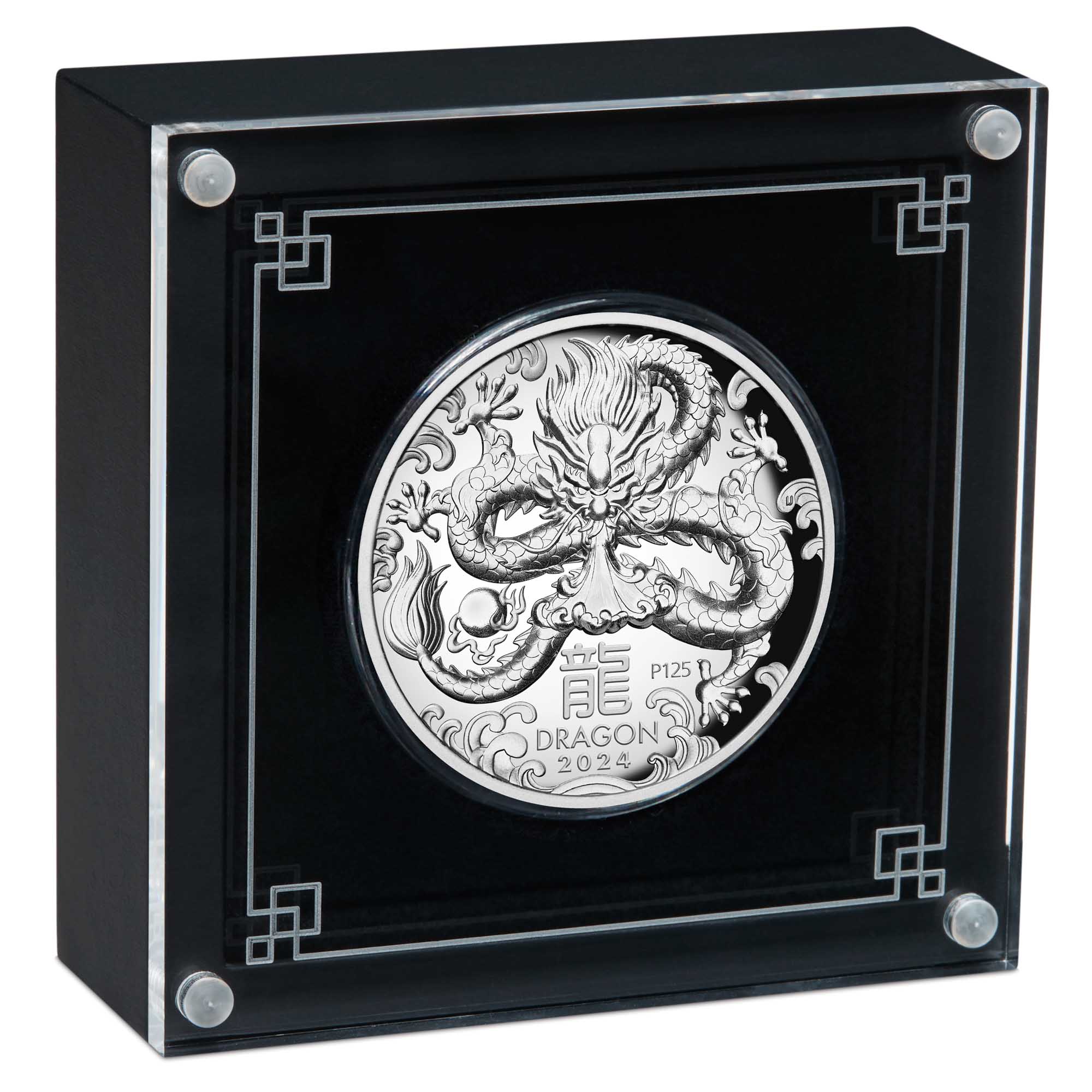 2024 Dragon 5oz Silver Proof High Relief Coin