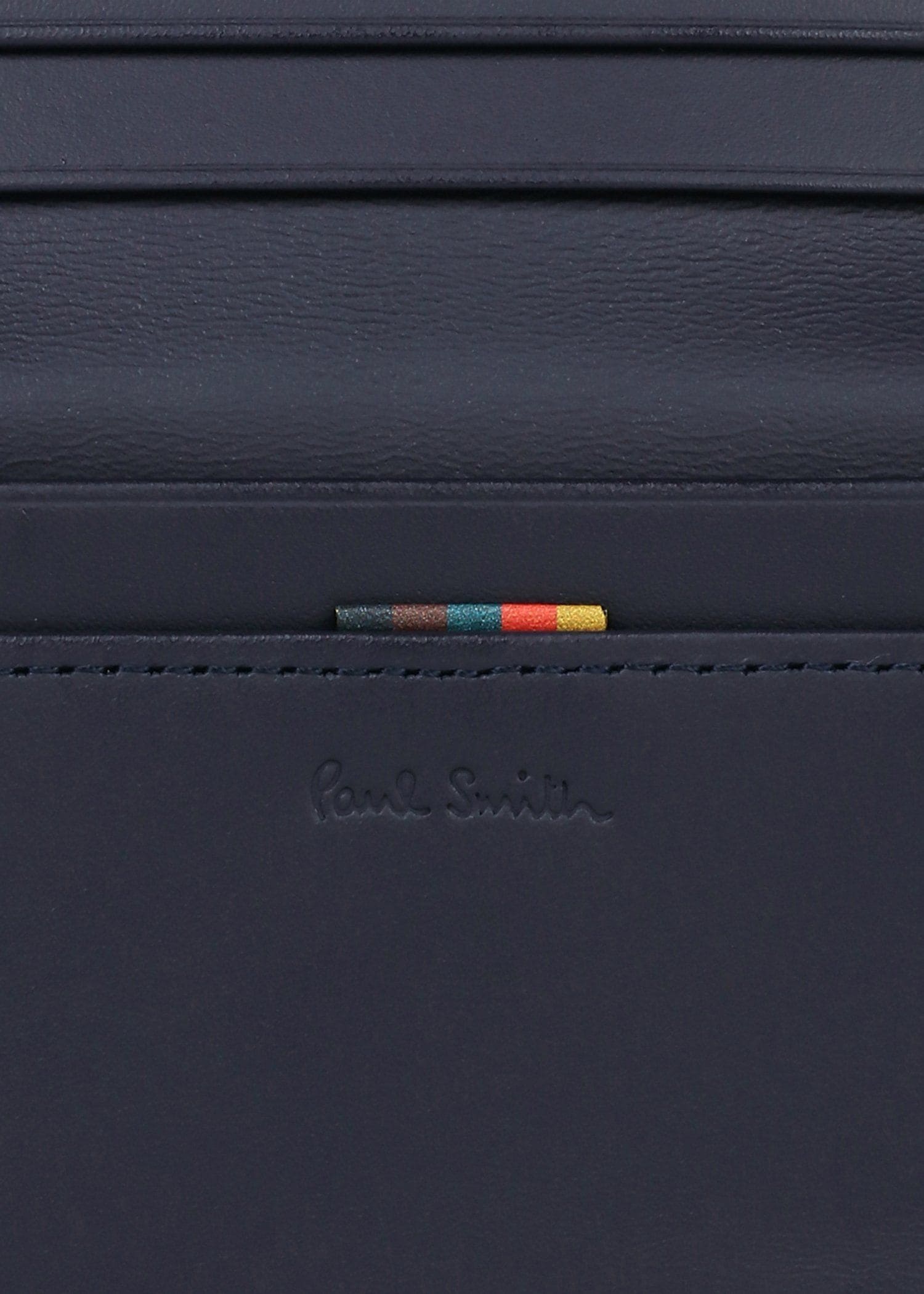 ハイライトステッチ 名刺入れ（ネイビー） ｜ポール・スミス