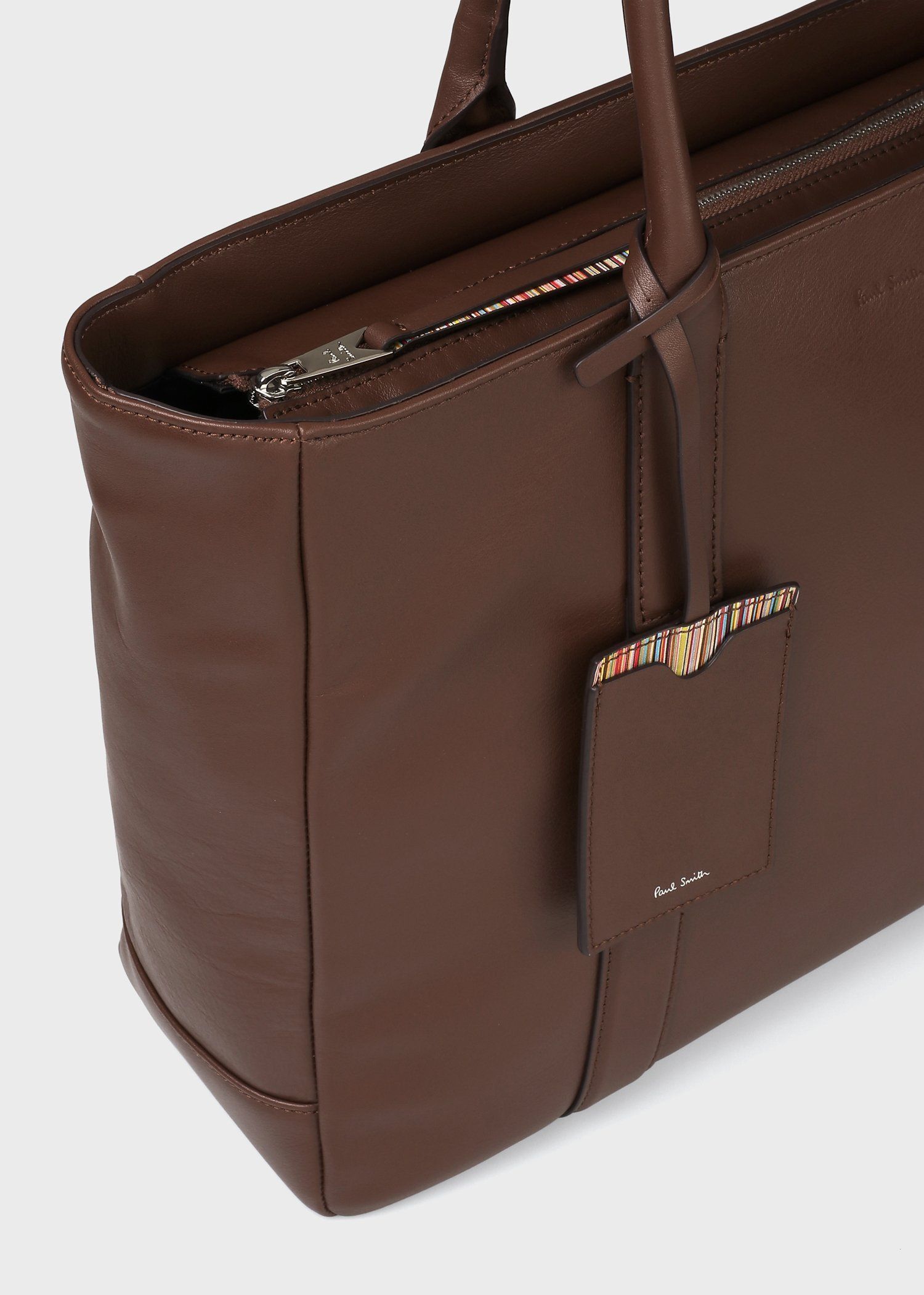 モダンビジネス トートバッグ（ダークブラウン） ｜ポール・スミス