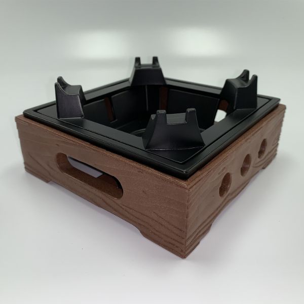 固形燃料用コンロ M11-503 民芸こんろ B-1 茶 マイン | テイクアウト