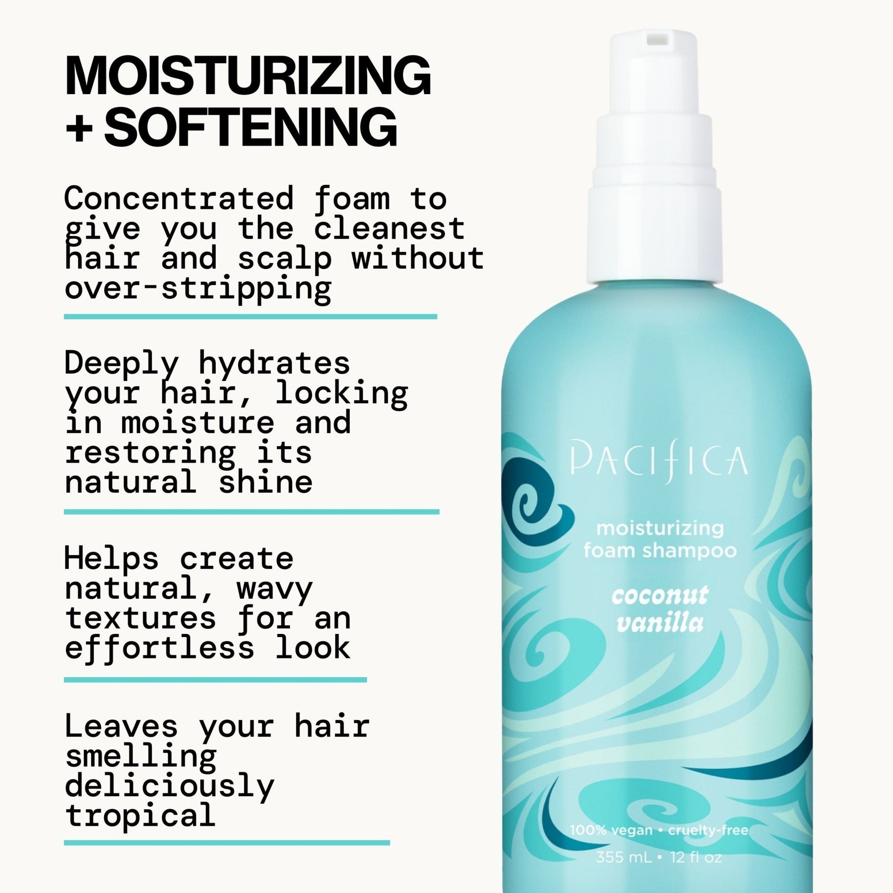 Coconut Vanilla Moisturizing Foam Shampoo