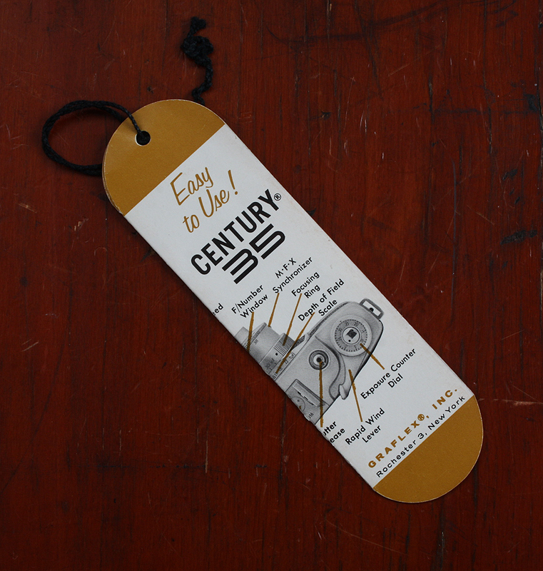 GRAFLEX CENTURY 35 CAMERA INSTRUCTION TAG/130877 | eBay