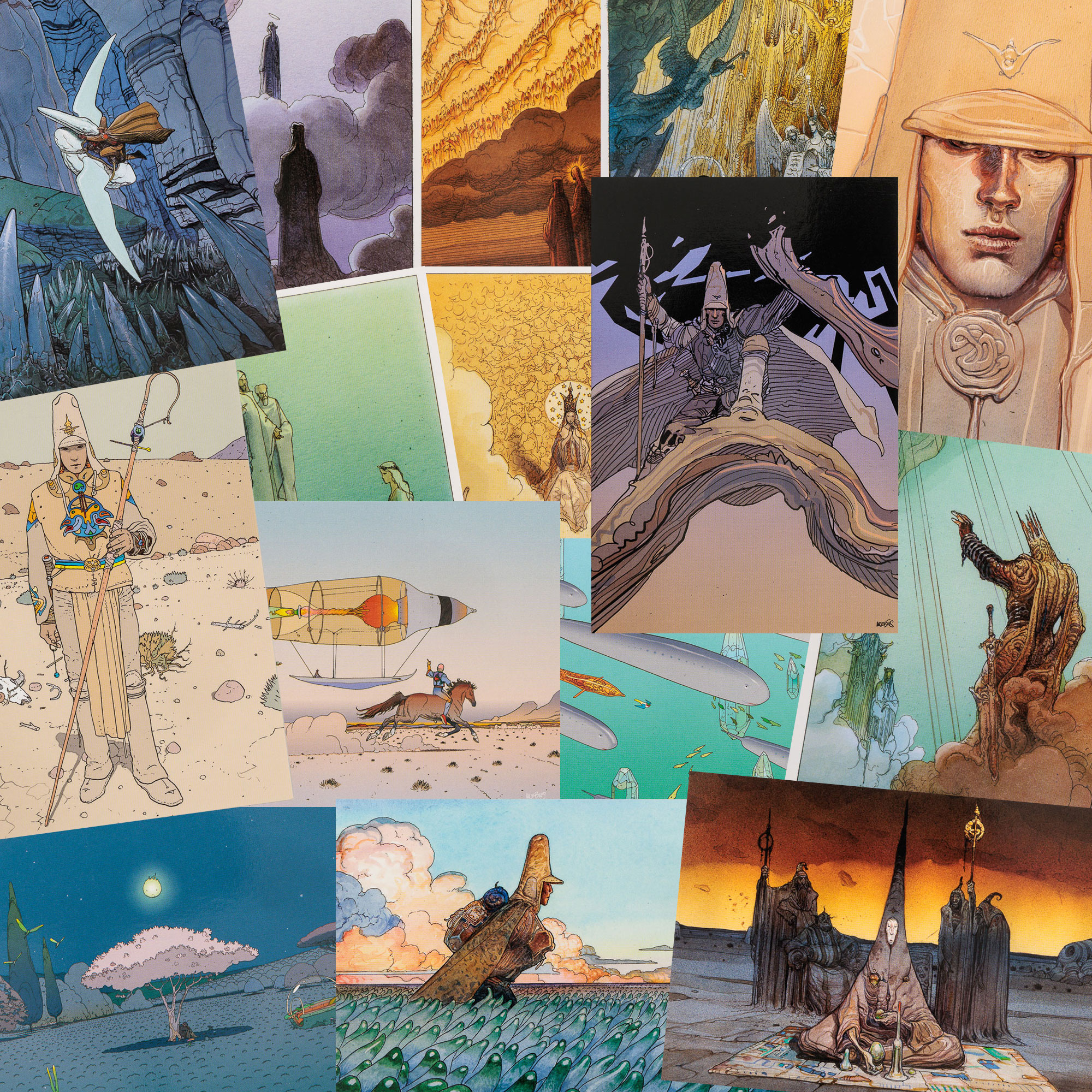 Jean Giraud, Moebius : Sleeve of 15 postcards (n°1)