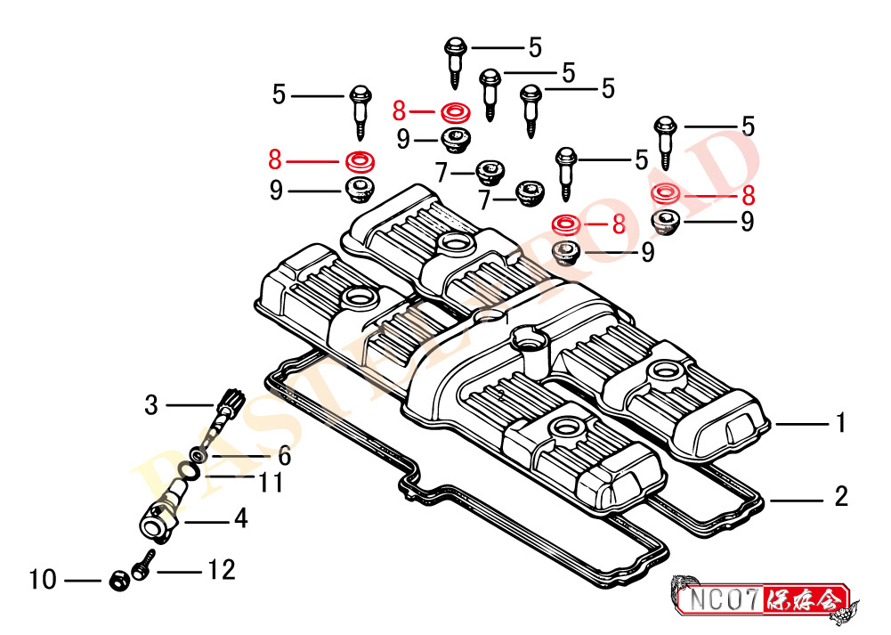 ヘッドカバーマウントラバーワッシャー / パステルロードオフィシャル