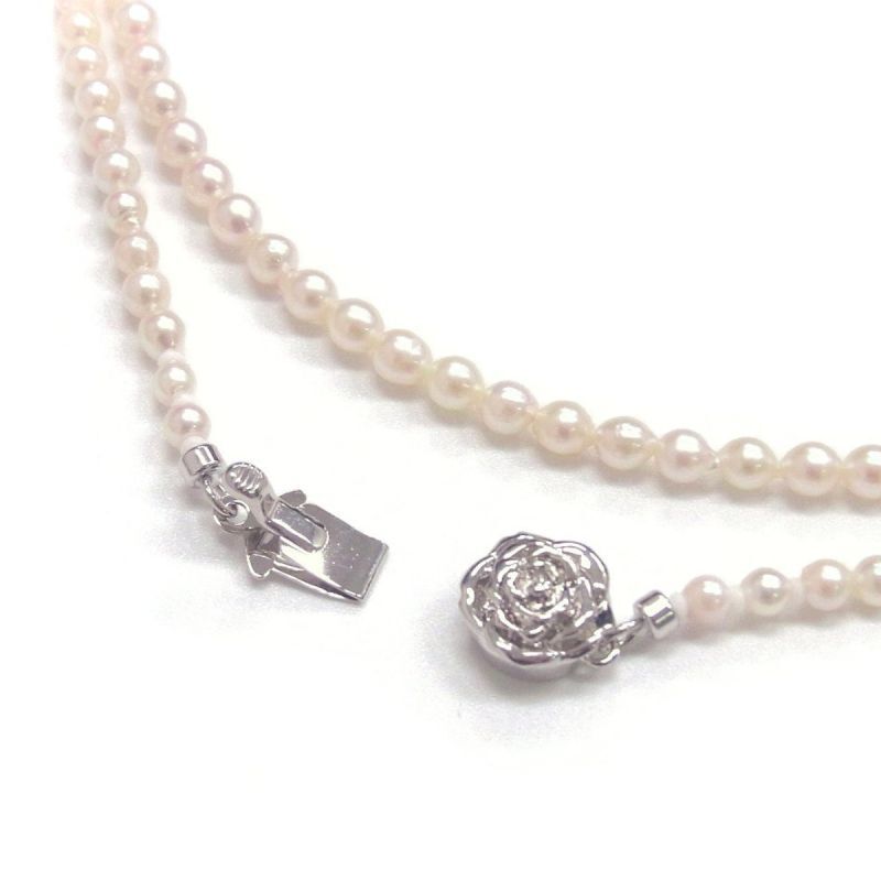 アコヤ真珠 ベビーパールロングネックレス 3-3.5mm 80cm セミラウンド