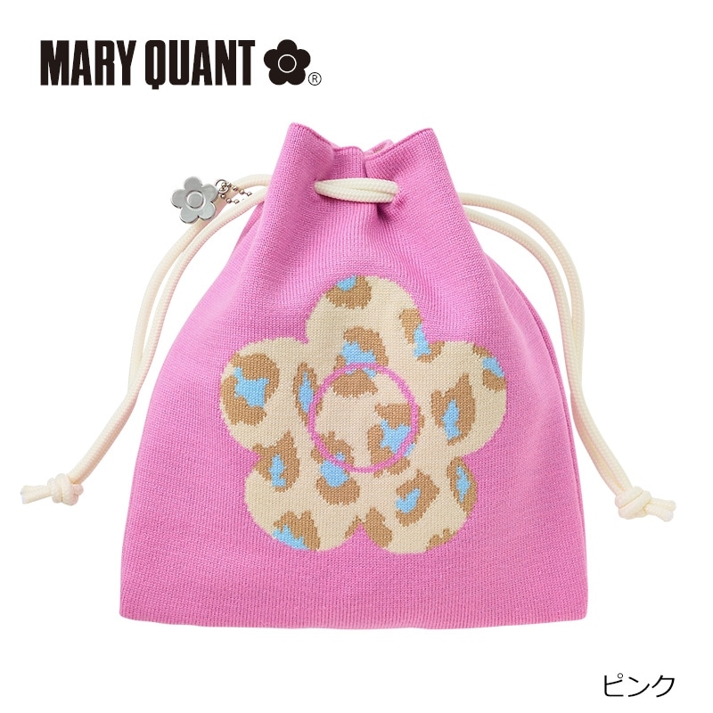 MARY QUANT マリークワント ニット巾着ポーチ(ピンク): 通常| プラザ