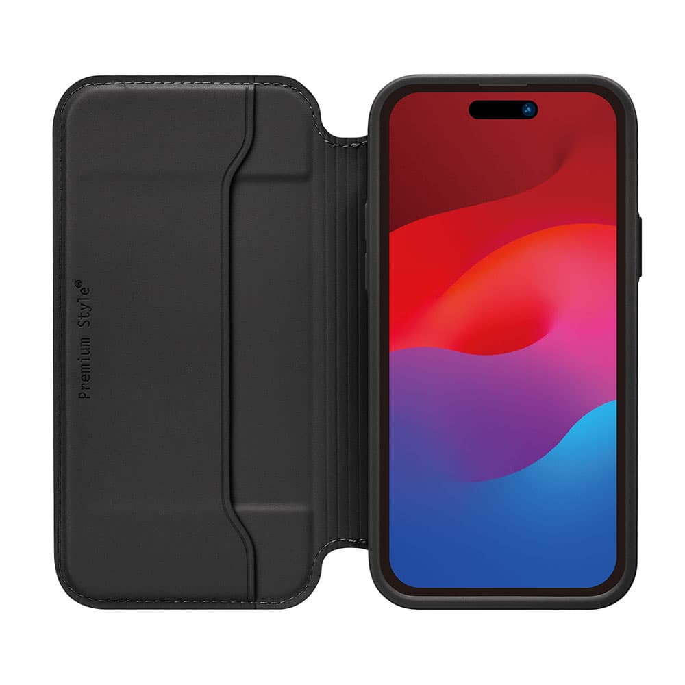 iPhone 15 Plus用 ガラスフリップケース [ブラック]｜株式会社PGA