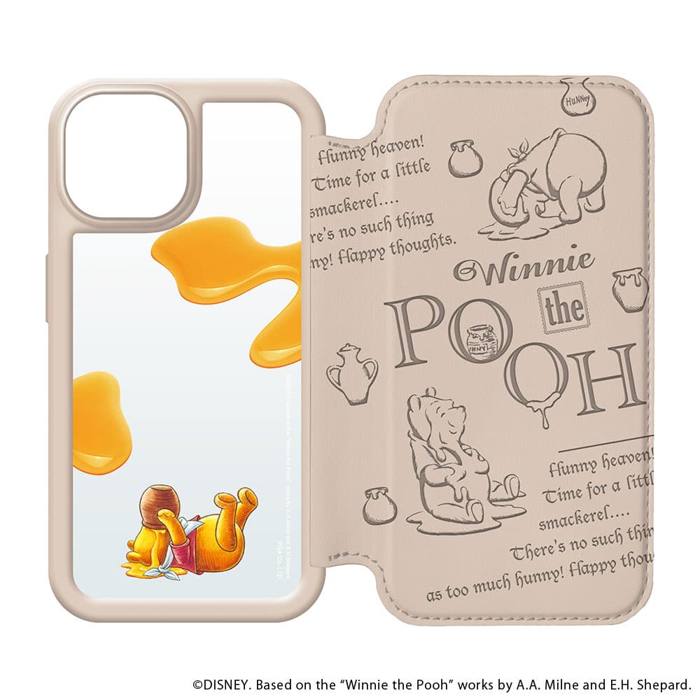 iPhone 15用 ガラスフリップケース [くまのプーさん]｜株式会社PGA