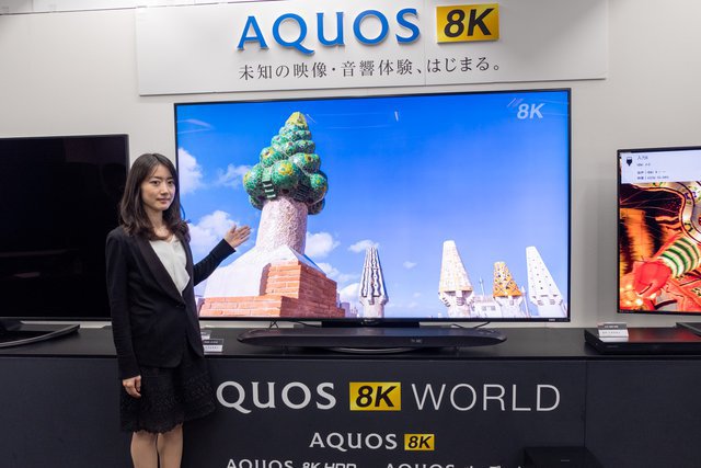 シャープ、世界初の8Kチューナー内蔵テレビ“AQUOS 8K”。80/70/60型の3