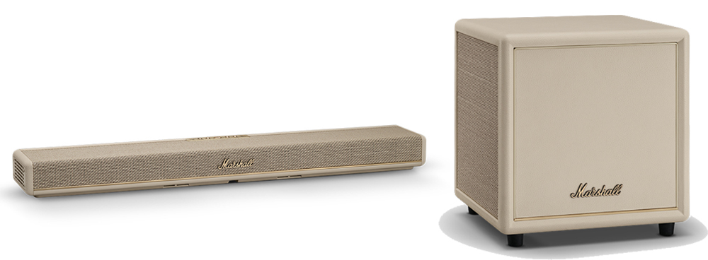 Marshall、サウンドバー「Heston 60」／サブウーファー「Heston Sub