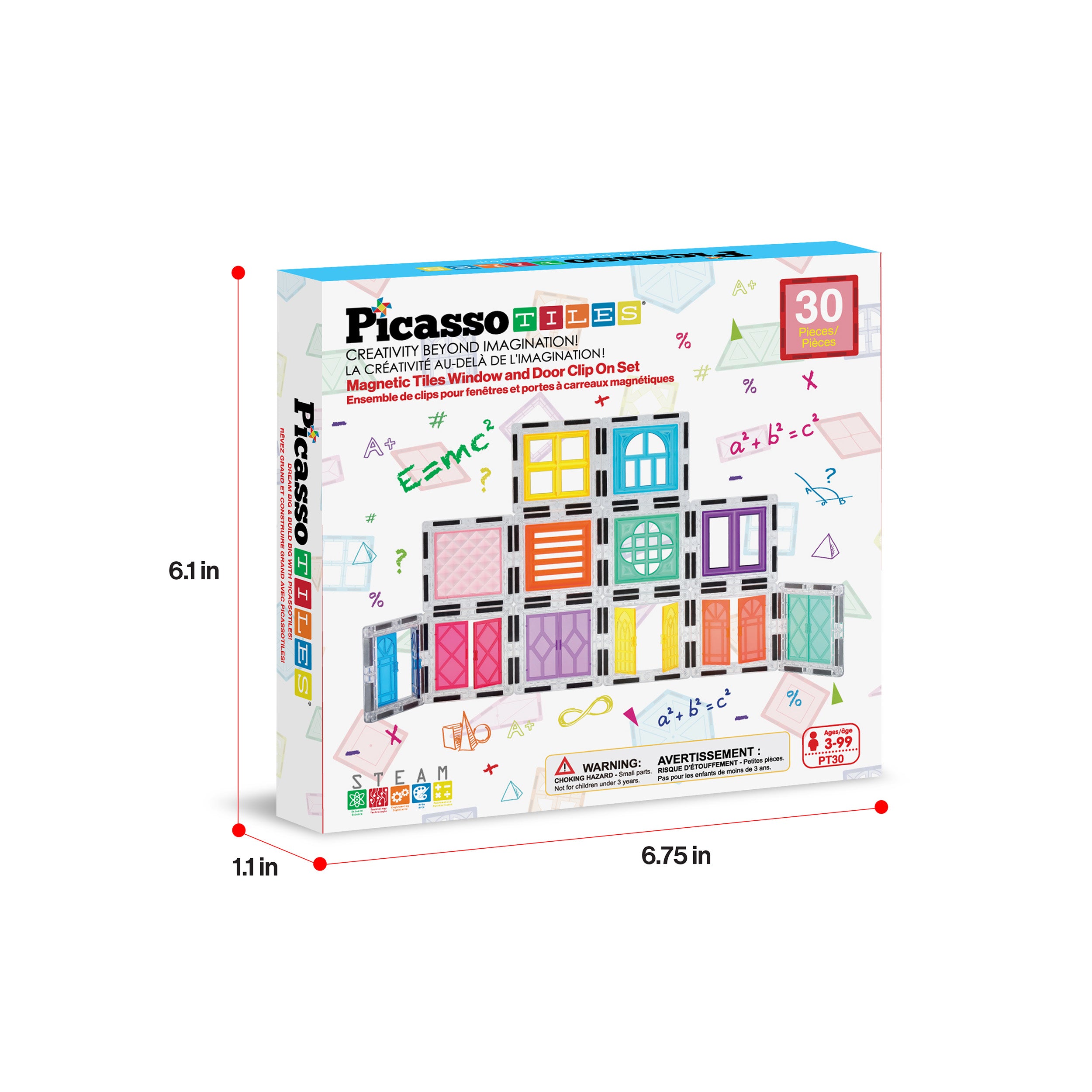 Magnetic Tile Windows & Doors Clip-On Set (30pc) | PicassoTiles