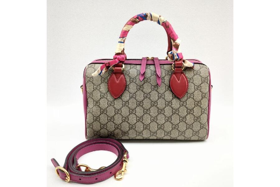 グッチ ハンドバッグ GGスプリーム 409529 520981 社外スカーフ付き