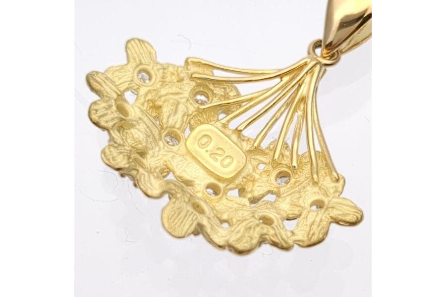 池田啓子 AKコレクション ペンダントトップ フラワー 花 K18 3.4g 布袋