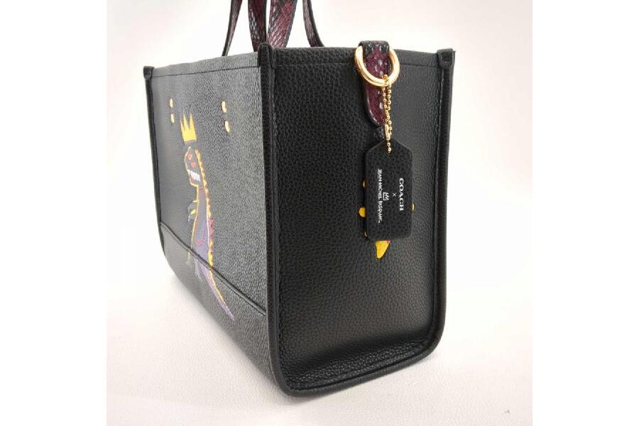 コーチ バスキア トートバッグ ハンドバッグ ブラック レザー COACH