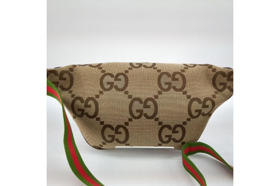 未使用同等】GUCCI グッチ ベルトバッグ ジャンボGG キャンバス 696031