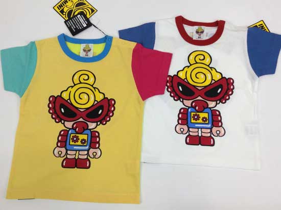 ヒステリックミニ（HYSTERIC MINI） ミニちゃん切り替え半袖Tシャツ