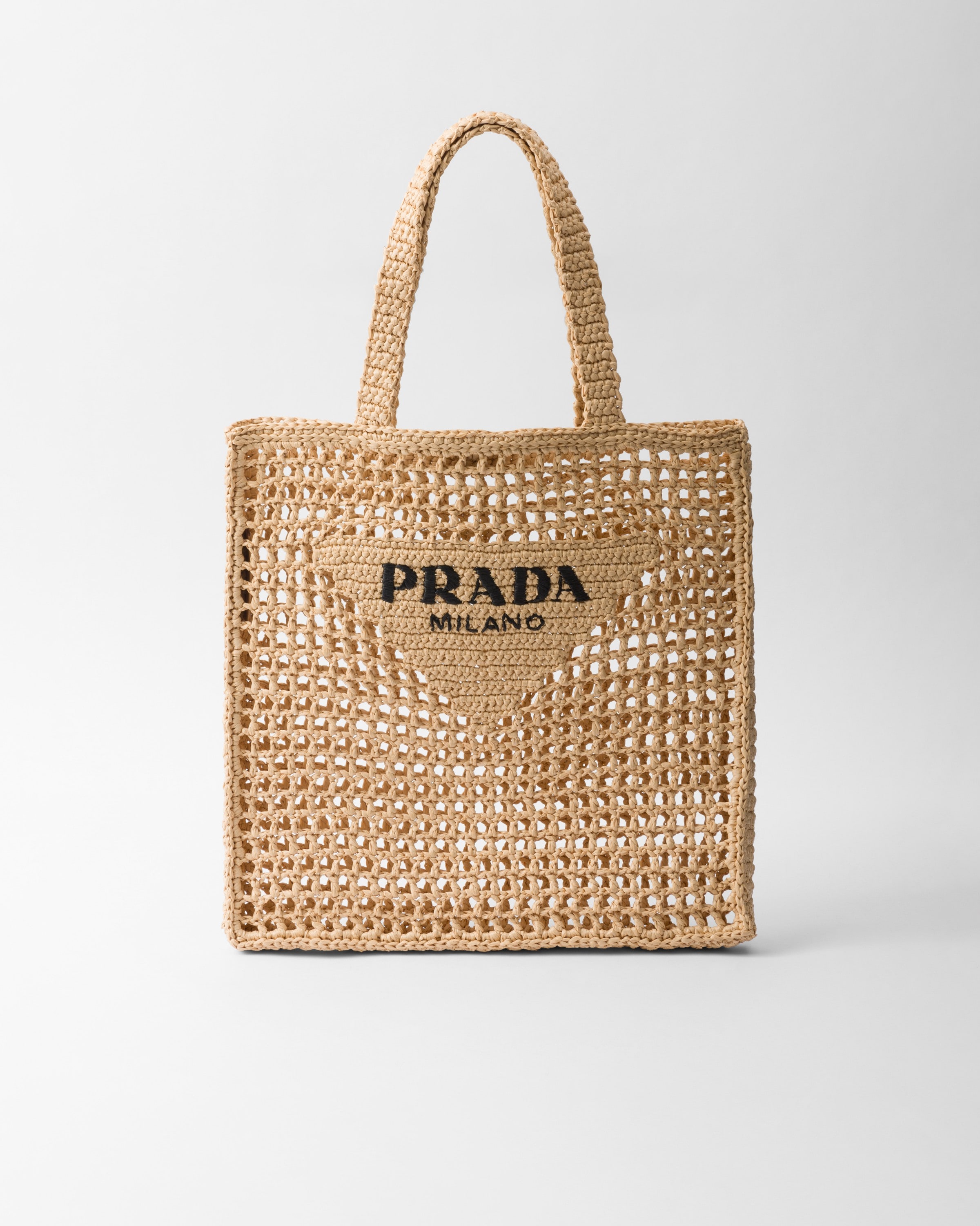 Natural Crochet Tote Bag | PRADA