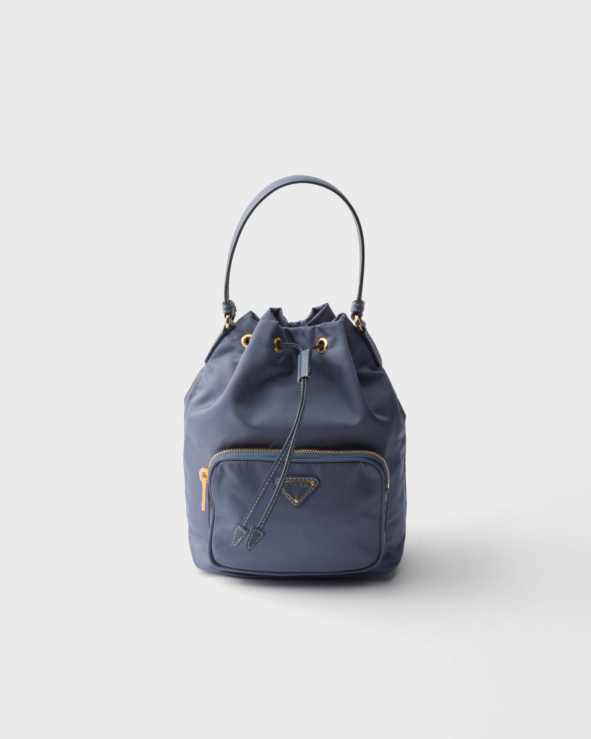 Aviation Blue Prada Duet Re-nylon Bucket Bag | PRADA
