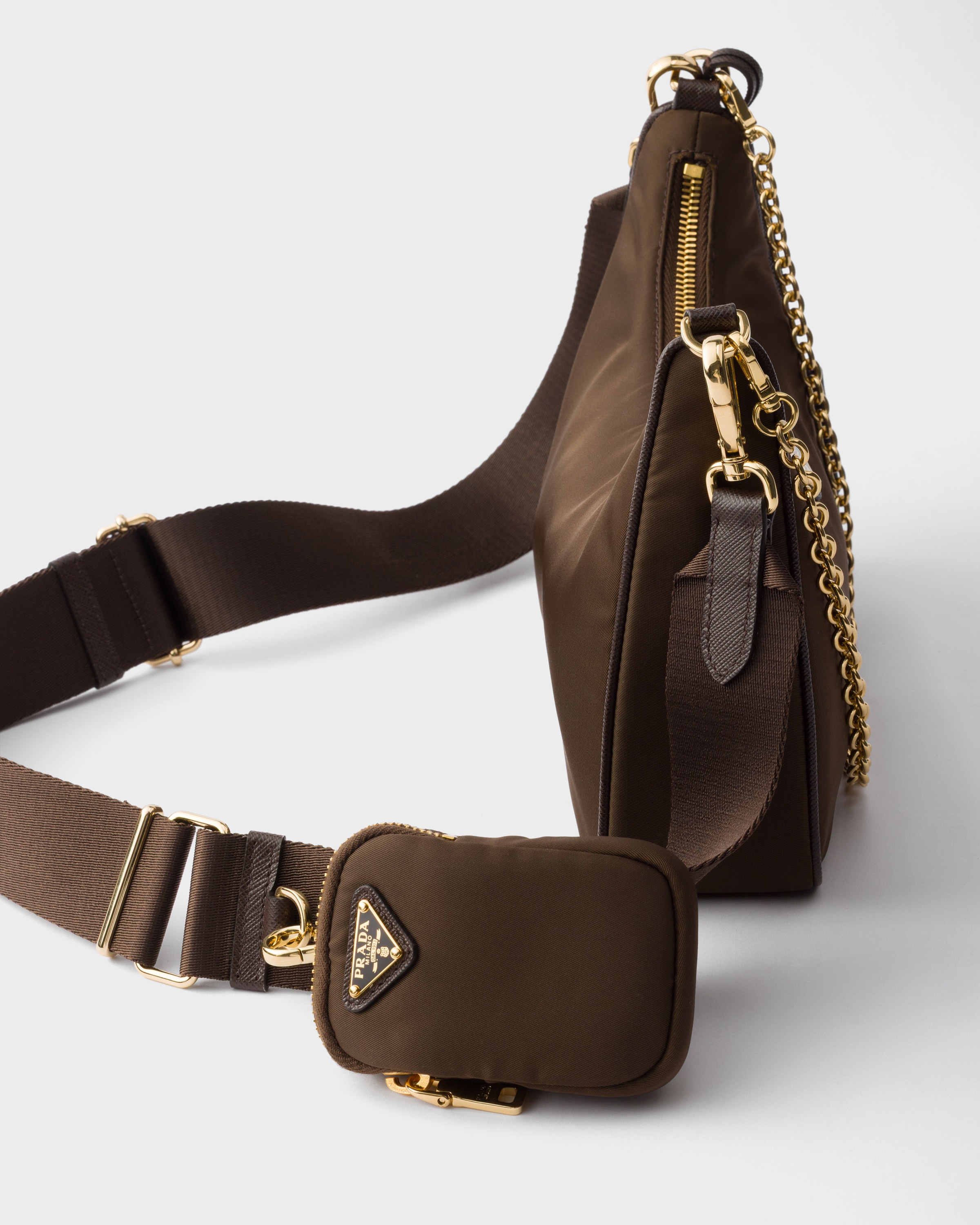 Burnt Brown Prada Re-edition 2005 Re-nylon Bag | PRADA