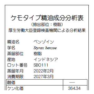 ベンゾイン – プラナロム エッセンシャルオイル・精油｜健草医学舎