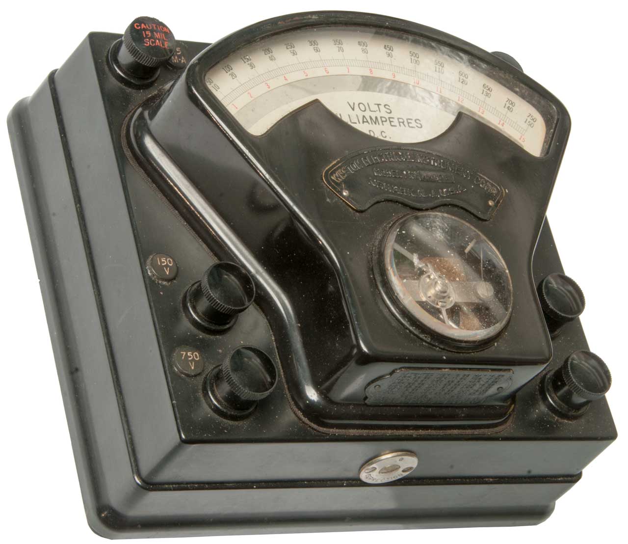 Weston Model 1 Volts Milliampers D.C. Meter