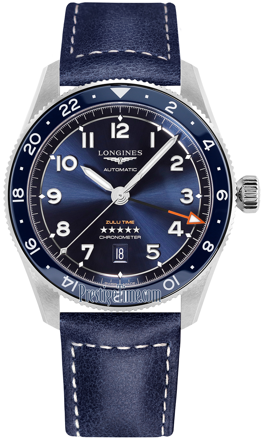 L3.812.4.93.2 L38124932 Longines Spirit Zulu Time 42mm Mens Watch