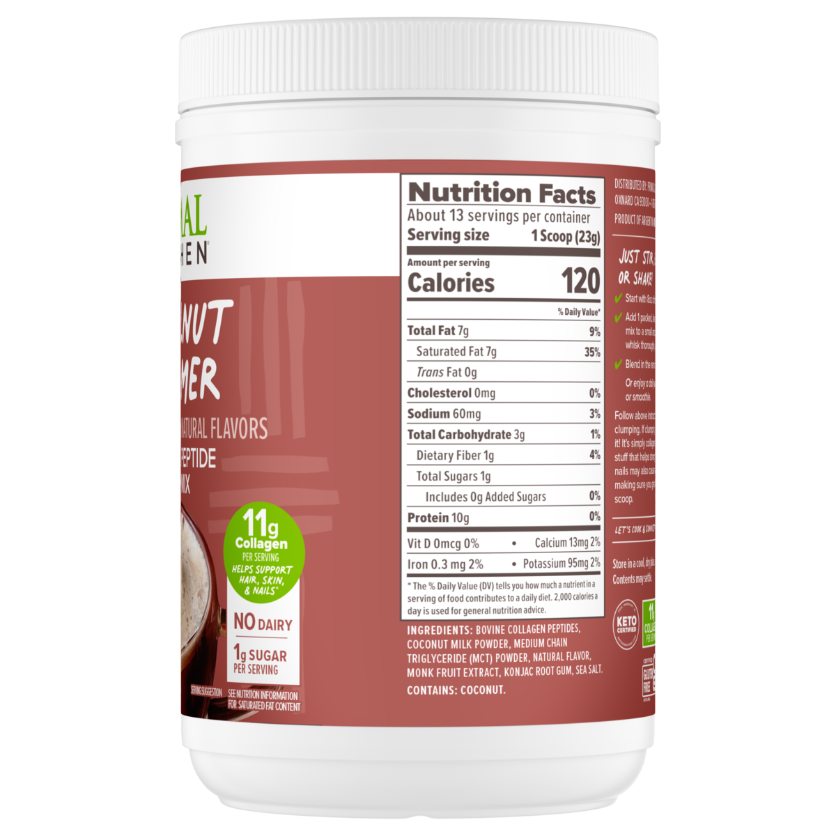 No Dairy Hazelnut Collagen Coffee Creamer | Primal Kitchen