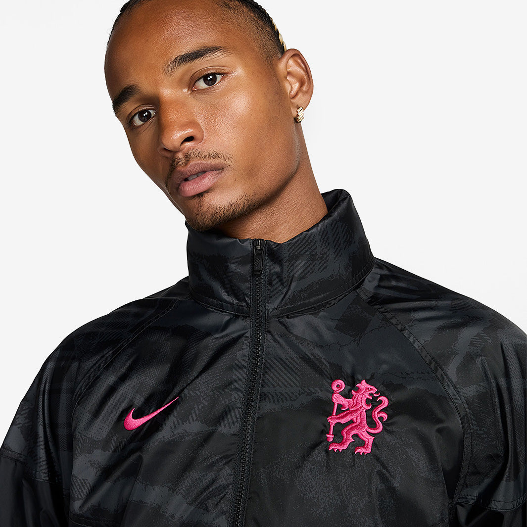 Nike Chelsea 24/25 Windrunner Third Jacket - Black/Pink Prime