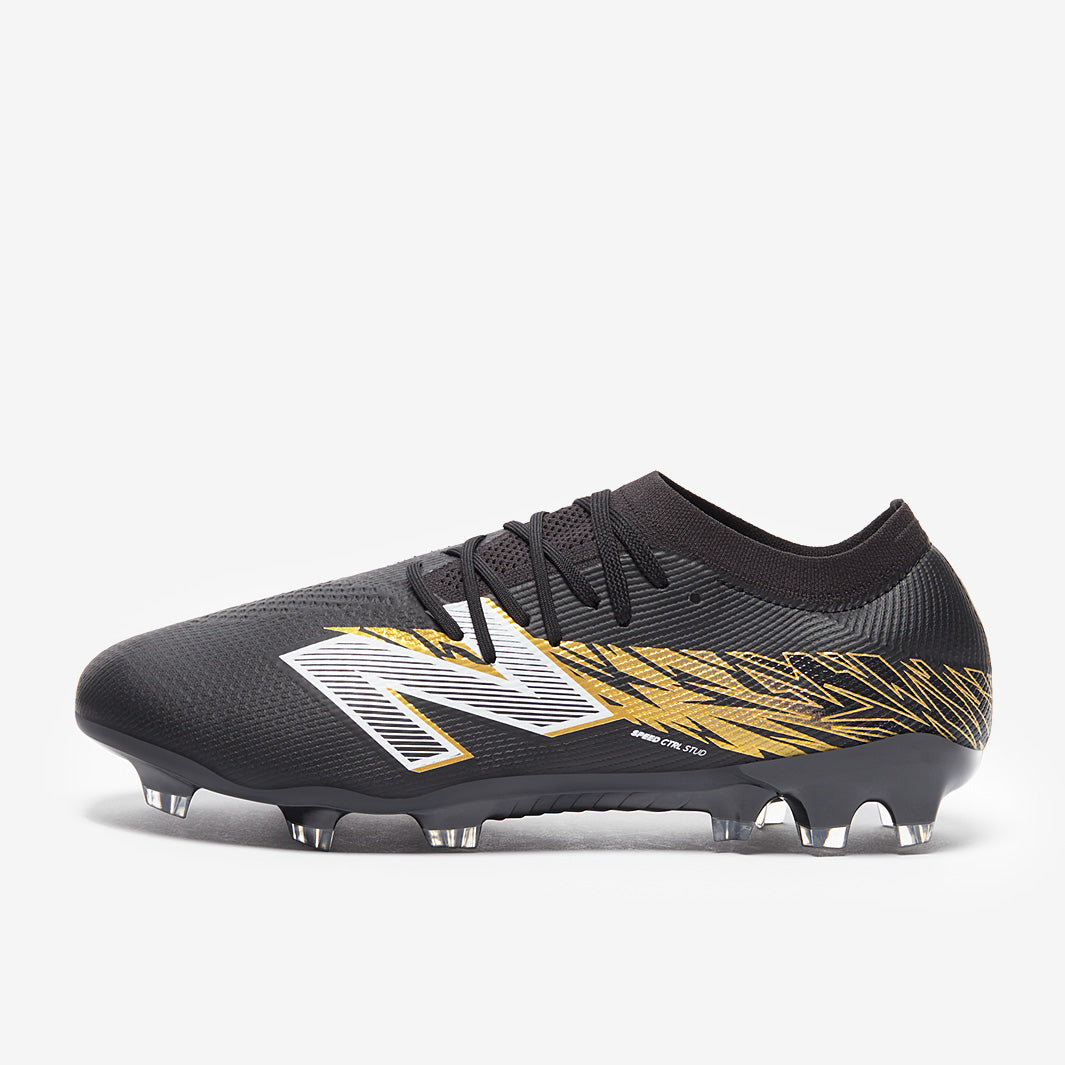 New Balance Furon V8 Elite Firm Ground - Black/Metallic Gold/White