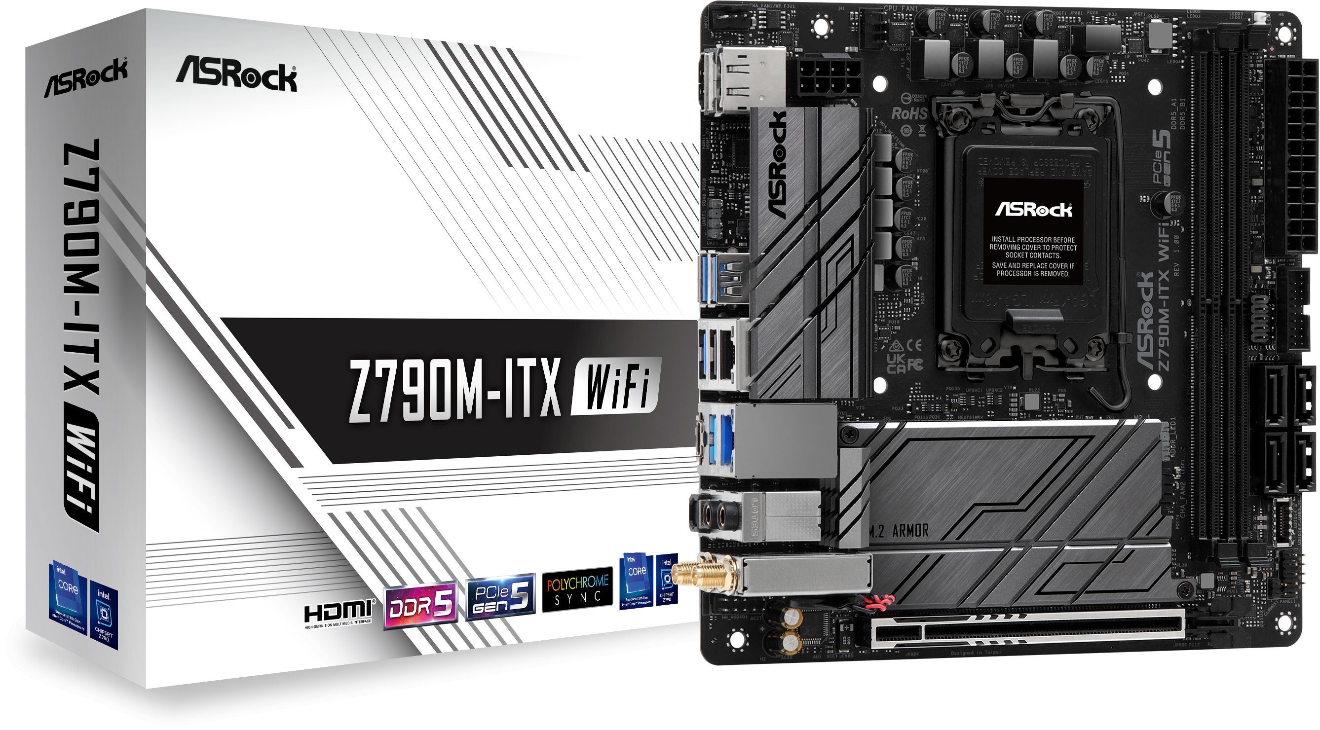 Z790M-ITX Wi-Fi LGA1700 ITX Motherboard (DDR5)